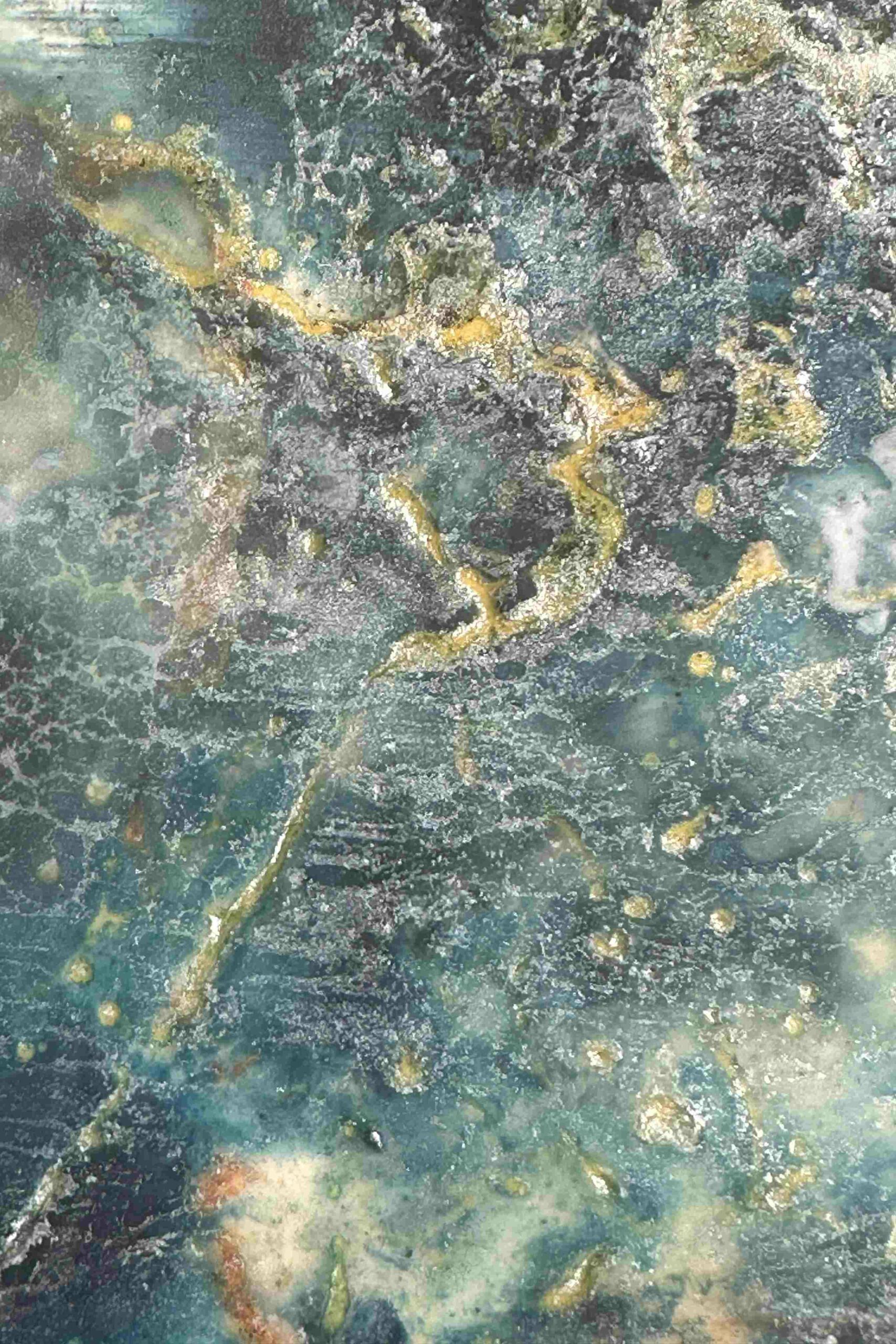 L'encaustique sur bois. "Méduse bleue" – Image 5
