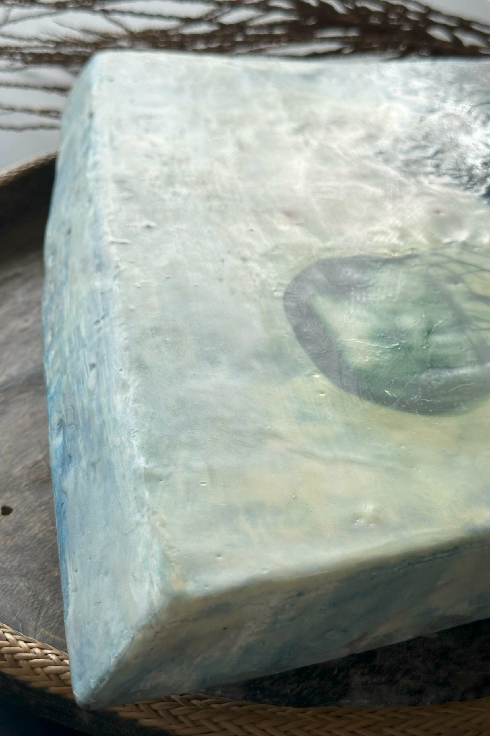 L'encaustique sur bois. "Méduse bleue" – Image 7