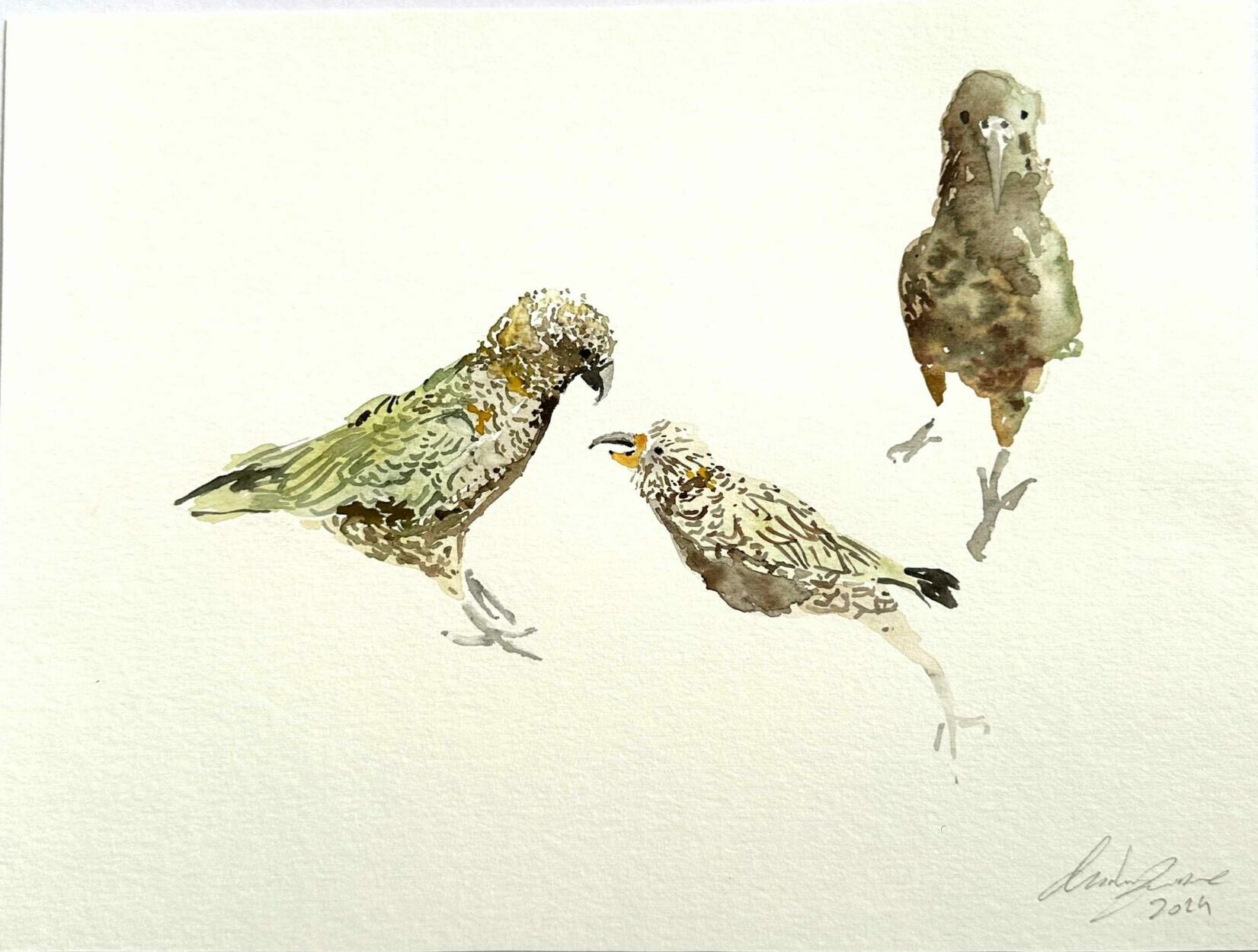 L'aquarelle. "Kéas"