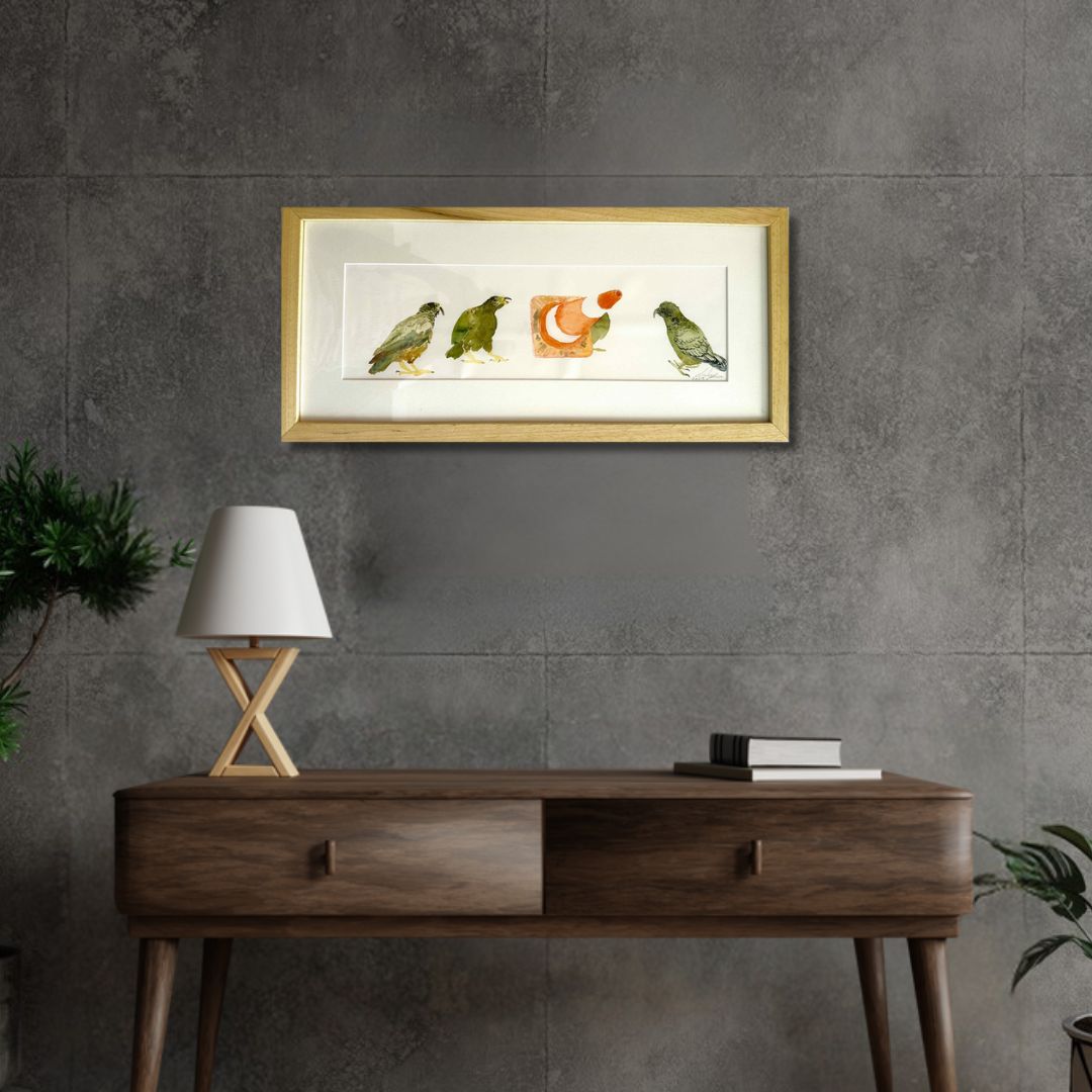 L'aquarelle. "Kéas jouant avec un plot" – Image 4